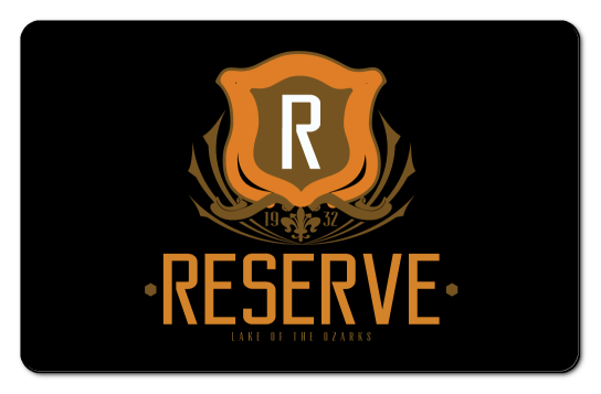 orange and brown Reserve emblem over Reserve logo on black background